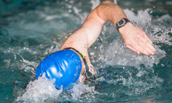 Coached swimming at Brecon